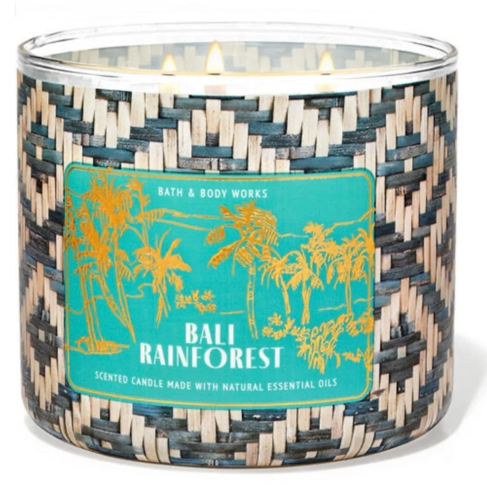 Bath & Body Works Bali Rainforest Orange & White Pineapple 3 Wick Candle